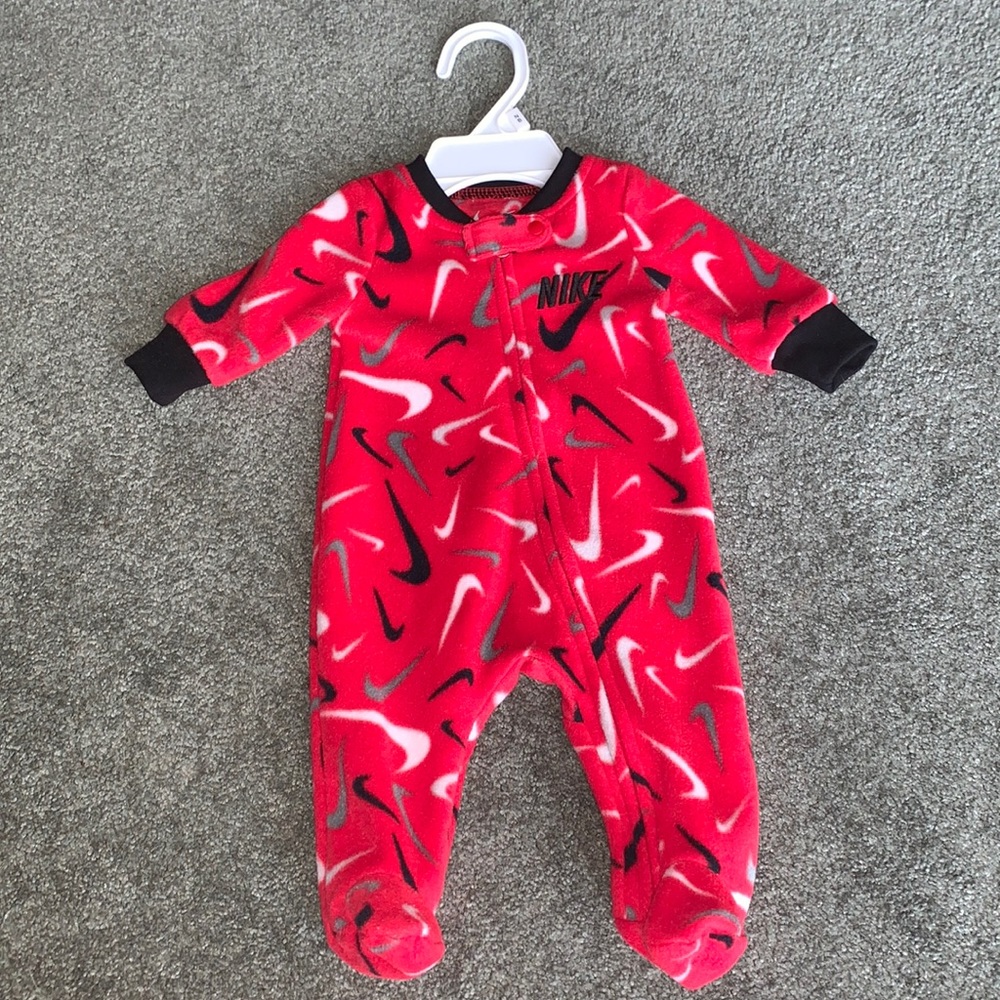 Red Newborn Nike Onesie
